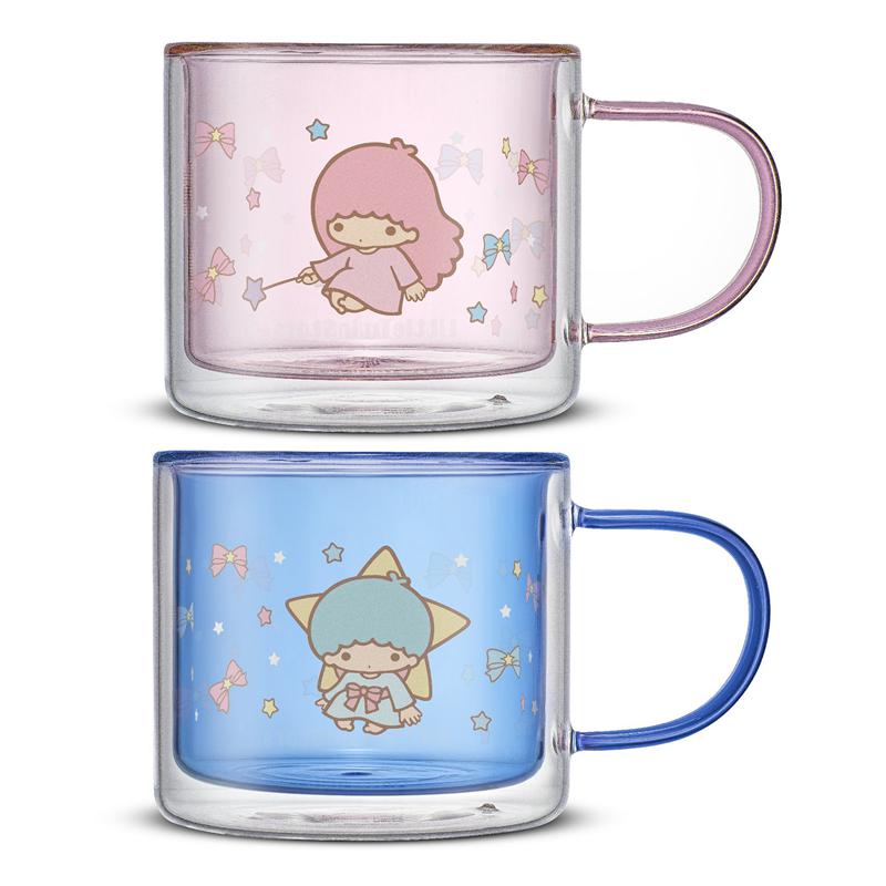 Sanrio LittleTwinStars Double Wall Coffees (Set of 2) Sanrio Characters Mug  USA |  QBIOV-7305