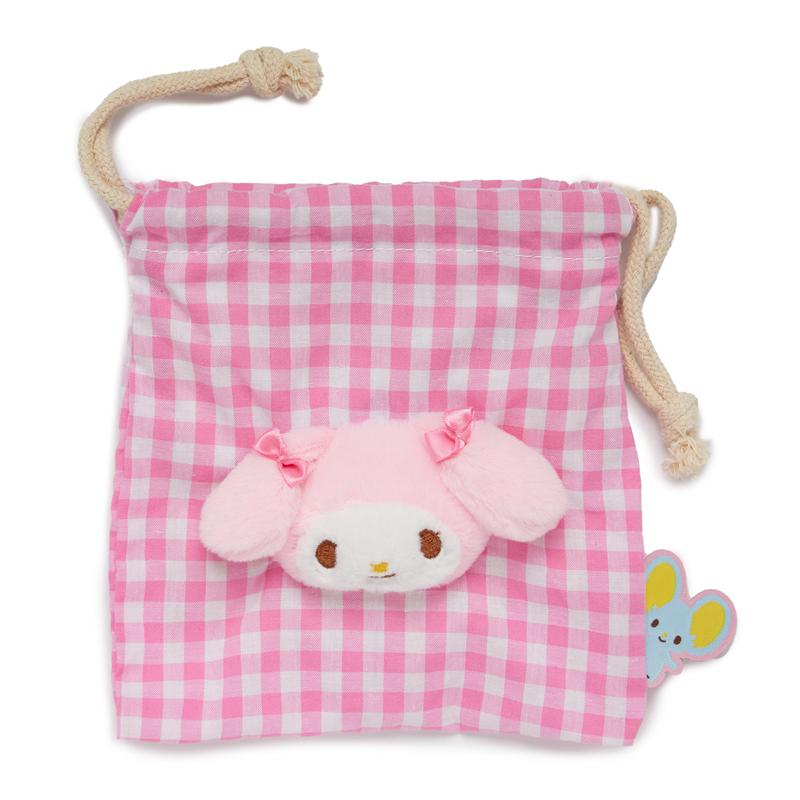 Sanrio My Melody Drawst(Gingham Cafe Series) Sanrio Characters Pouch  USA |  BKAPV-6107
