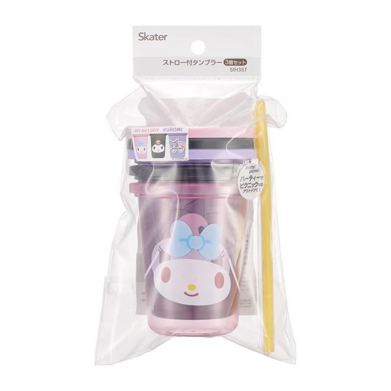 Sanrio My Melody & Kuromi Complete 3pc Set Sanrio Characters Tumbler  USA |  RVAHX-0618