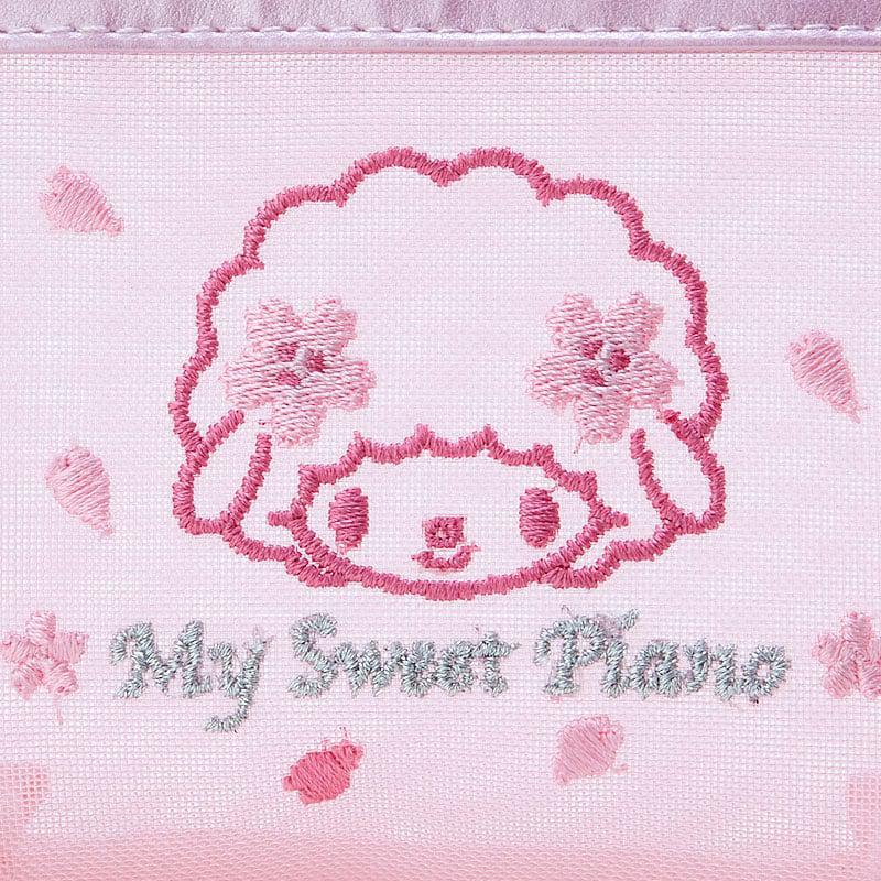 Sanrio My Sweet Piano Mesh Zipper (Pink Sakura Series) Bags Pouch  USA |  QKEPN-4680