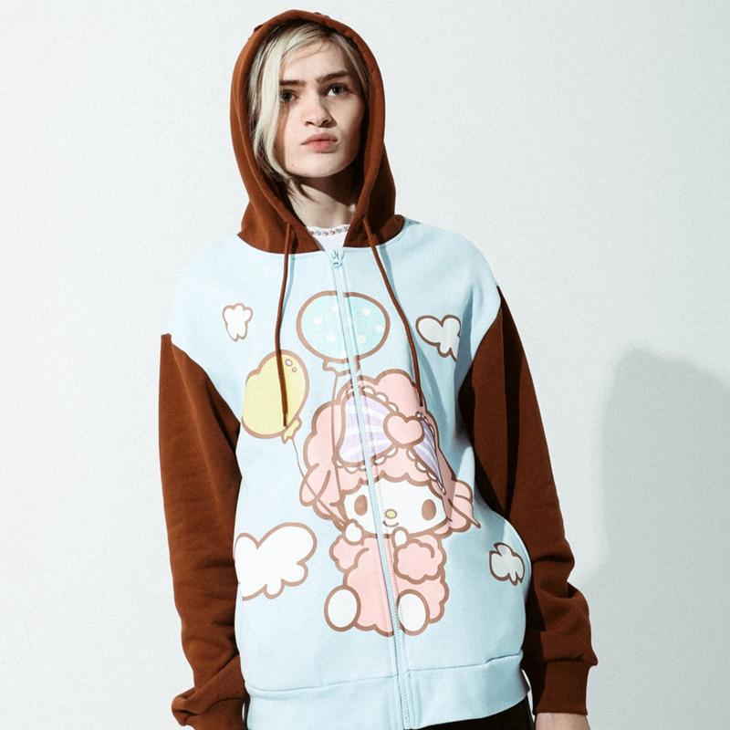 Sanrio My Sweet Piano x Dumbgood Zip Apparel Hoodie  USA |  BWQXA-3462