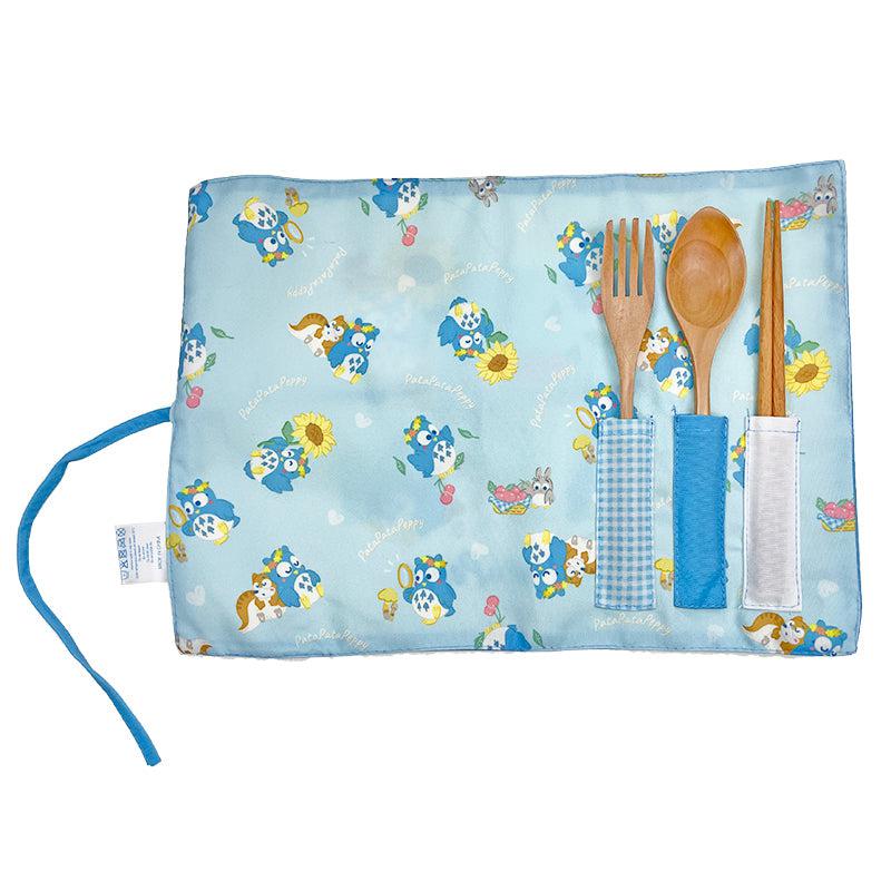 Sanrio PataPataPeppy Wooden Travel Cutlery Set (Flower Power Series) Sanrio Characters Cutlery Set  USA |  IZUKJ-0817