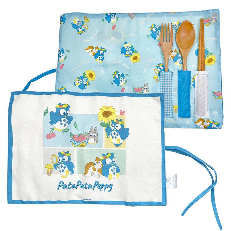 Sanrio PataPataPeppy Wooden Travel Cutlery Set (Flower Power Series) Sanrio Characters Cutlery Set  USA |  IZUKJ-0817