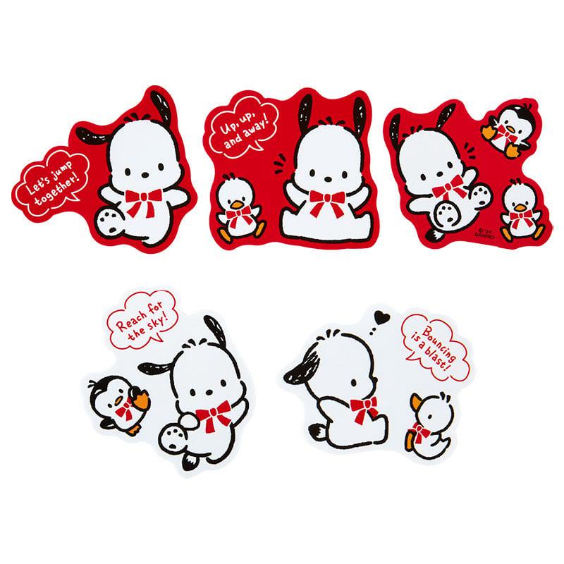 Sanrio Pochacco 10-pc (35th Anniversary Red Ribbon Series) Sanrio Characters Sticker Pack  USA |  IDOSB-4369