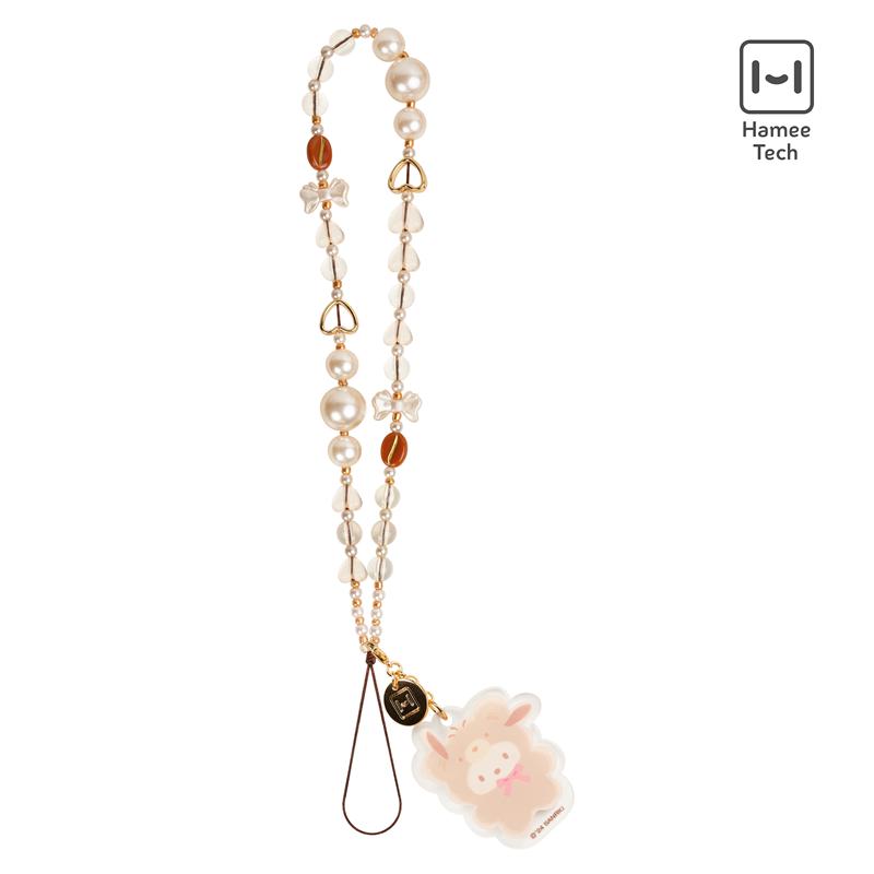 Sanrio Pochacco Latte Bear Beaded Charm Mobile Phone Sanrio Characters Wrist Straps  USA |  RQVYW-8079