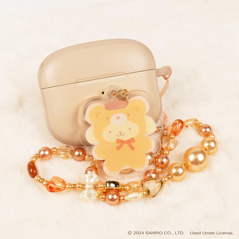 Sanrio Pompompurin Latte Bear Beaded Charm Mobile Phone Sanrio Characters Wrist Straps  USA |  UYRHT-9326