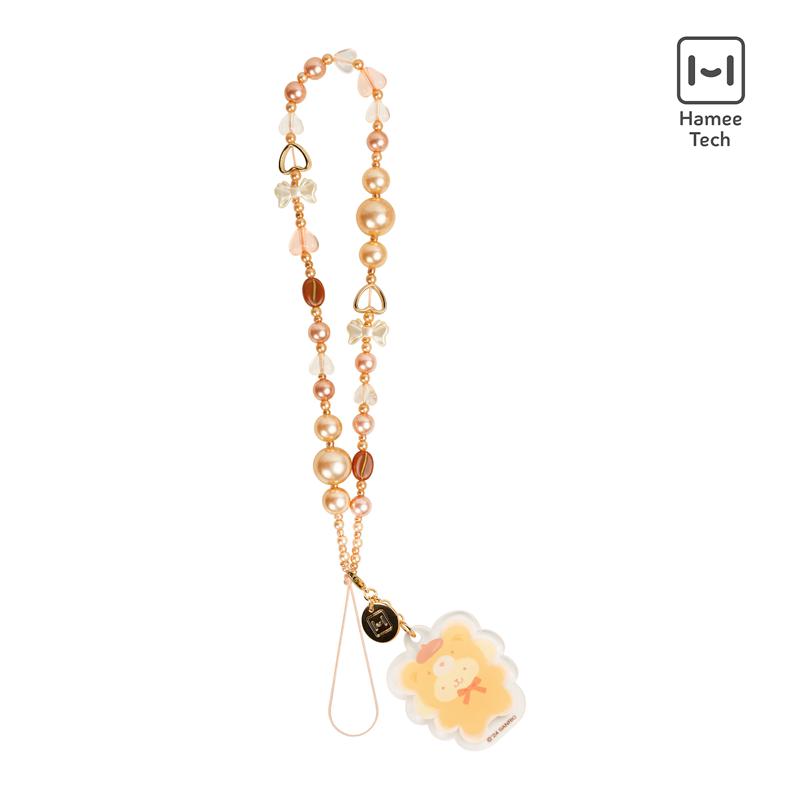 Sanrio Pompompurin Latte Bear Beaded Charm Mobile Phone Sanrio Characters Wrist Straps  USA |  UYRHT-9326